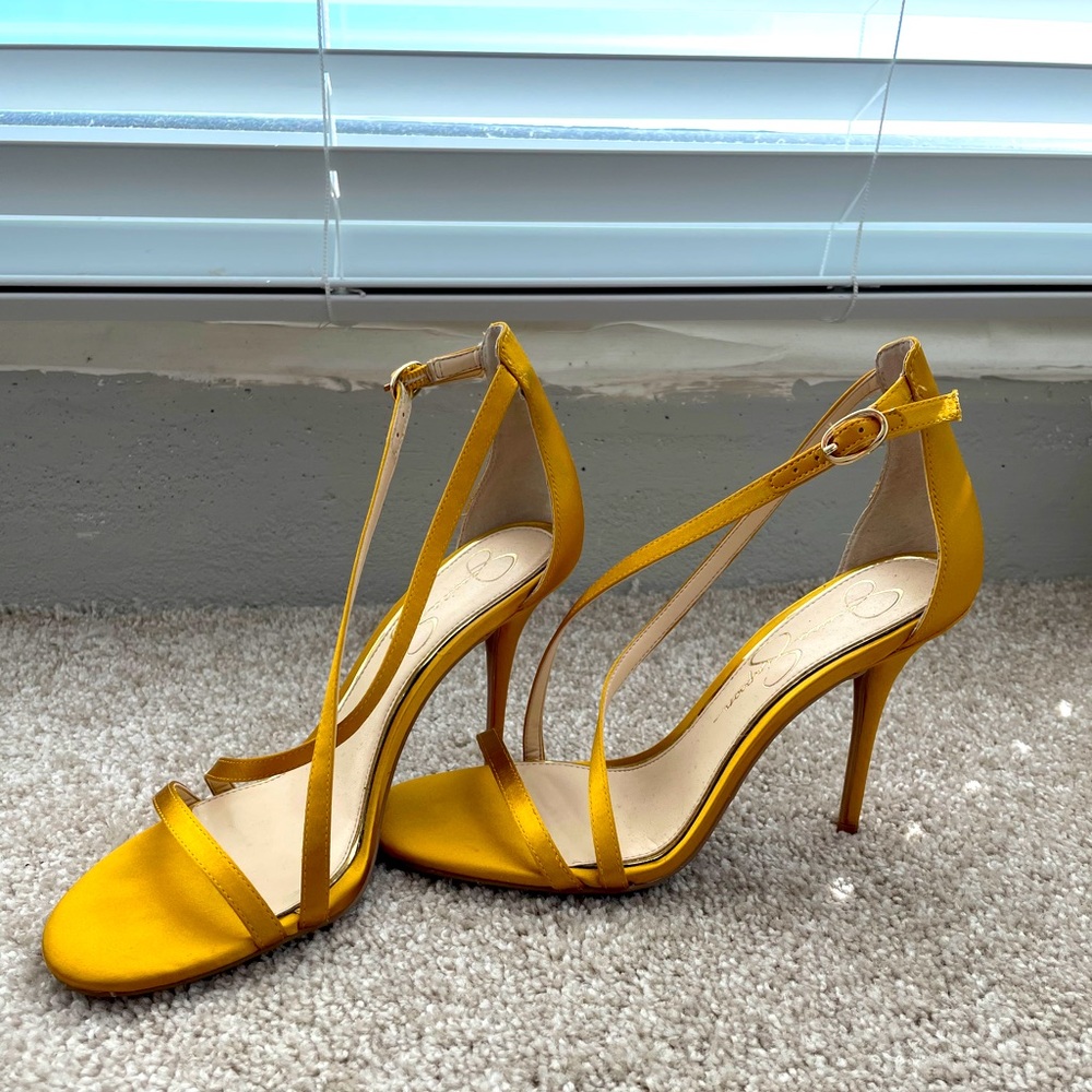 Jessica Simpson satin heels